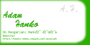 adam hanko business card